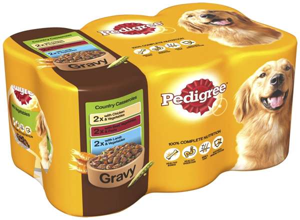 Pedigree senior outlet dog food tins