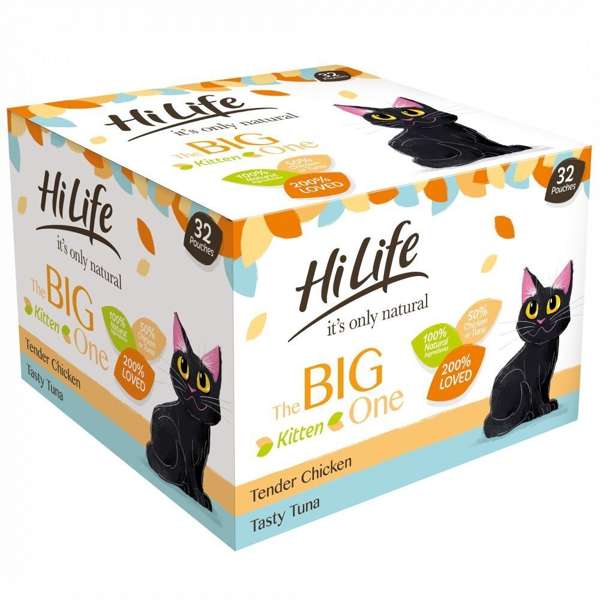 Hilife Its Only Natural The Big One Kitten Mixed Complete Wet Cat