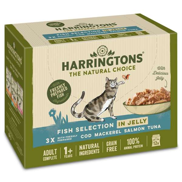 Harringtons Wet Cat Fish Selection In Jelly Time for Paws