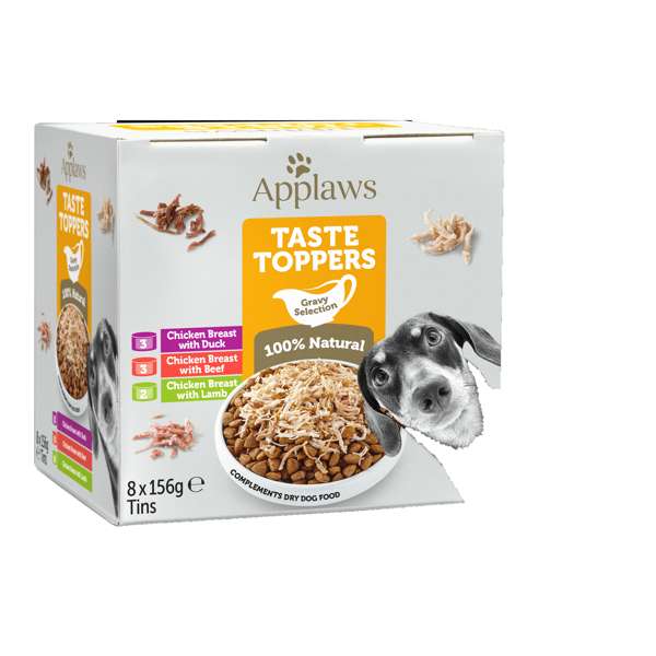 Applaws Taste Toppers Natural Wet Dog Food Gravy Selection 8 x