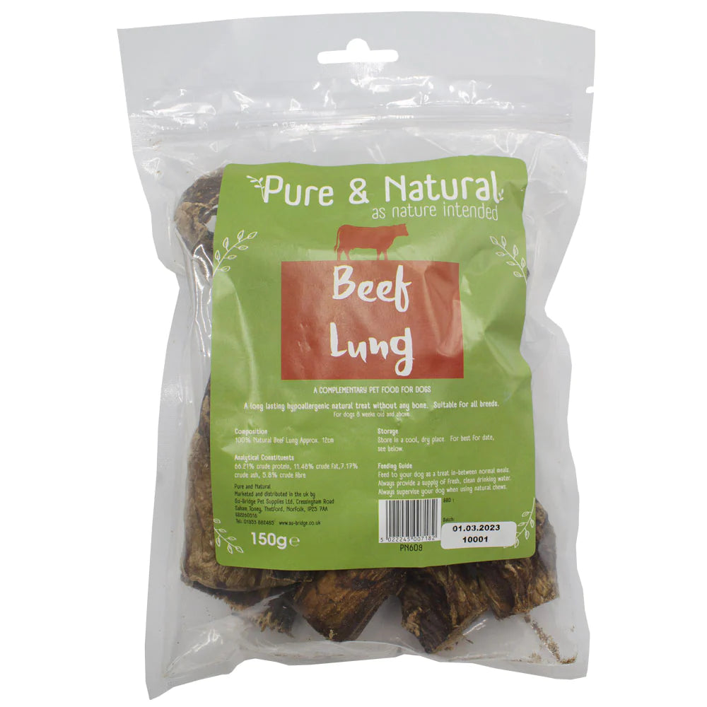 Pure & Natural Beef Lung 12cm – Time for Paws