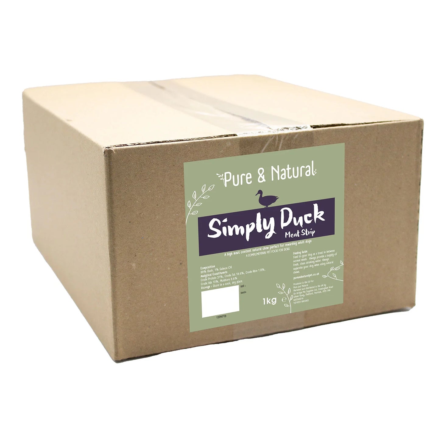 Pure & Natural PN719 Meat Strips Duck 1kg