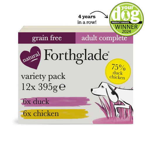 Forthglade Complete Meal Grain Free Adult Multicase Duck and Chicken 12 x 395g