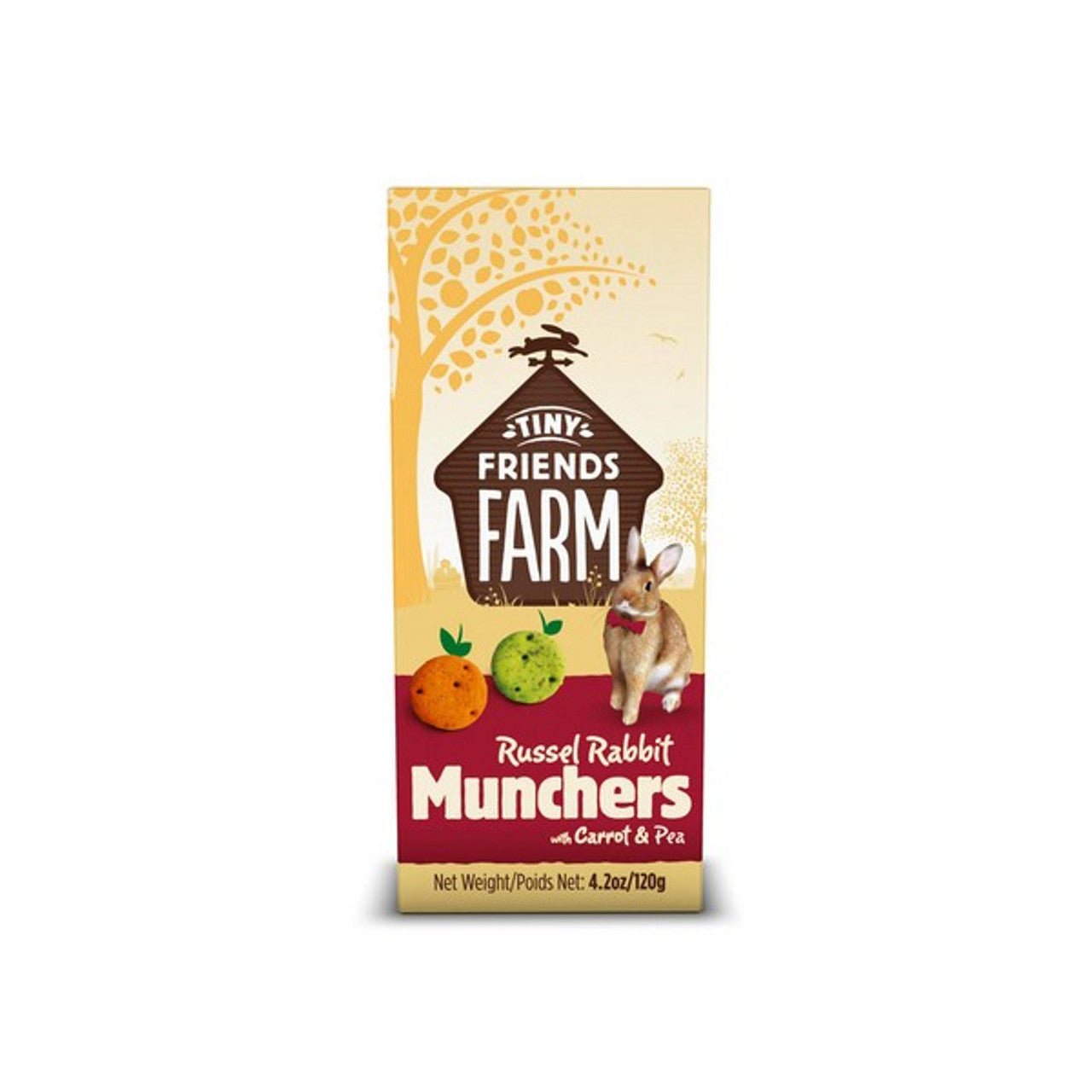 Tiny Friends Farm Russel Carrot & Pea Munchers 120g - Case of 8