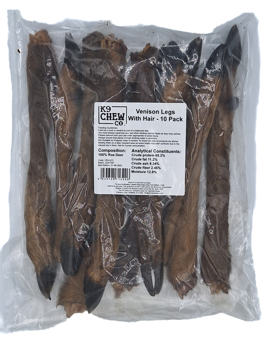 K9 Chew Co. Venison Legs - Pack of 10