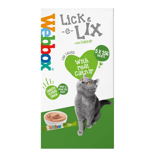 Webbox Cats Delight Lick-e-Licks Chicken & Catnip 15g Pack of 5 - Case of 17