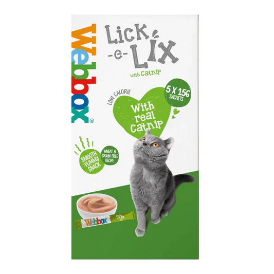 Webbox Cats Delight Lick-e-Licks Chicken & Catnip 15g Pack of 5 - Case of 17