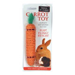 Small-N-Furry Sisal Carrot Toy 20.3cm