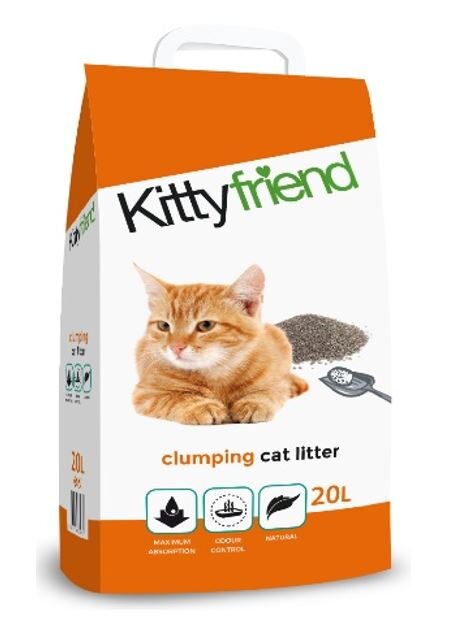 Kittyfriend Clumping Grey Cat Litter 20 Litre