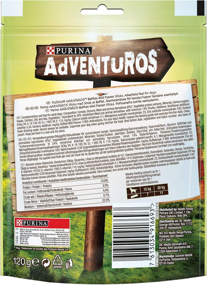 Purina Adventuros Sticks Buffalo Flavour 120g - Case of 6