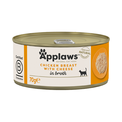 Applaws Cat Can - Chicken & Cheese in Broth 70g - Case of 24