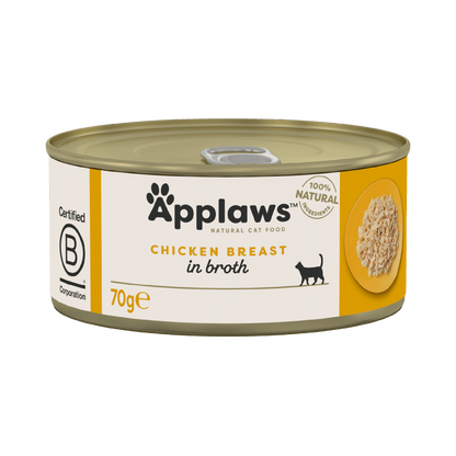 Applaws Cat Can - Chicken Breast Flake in Broth 70g - Case of 24