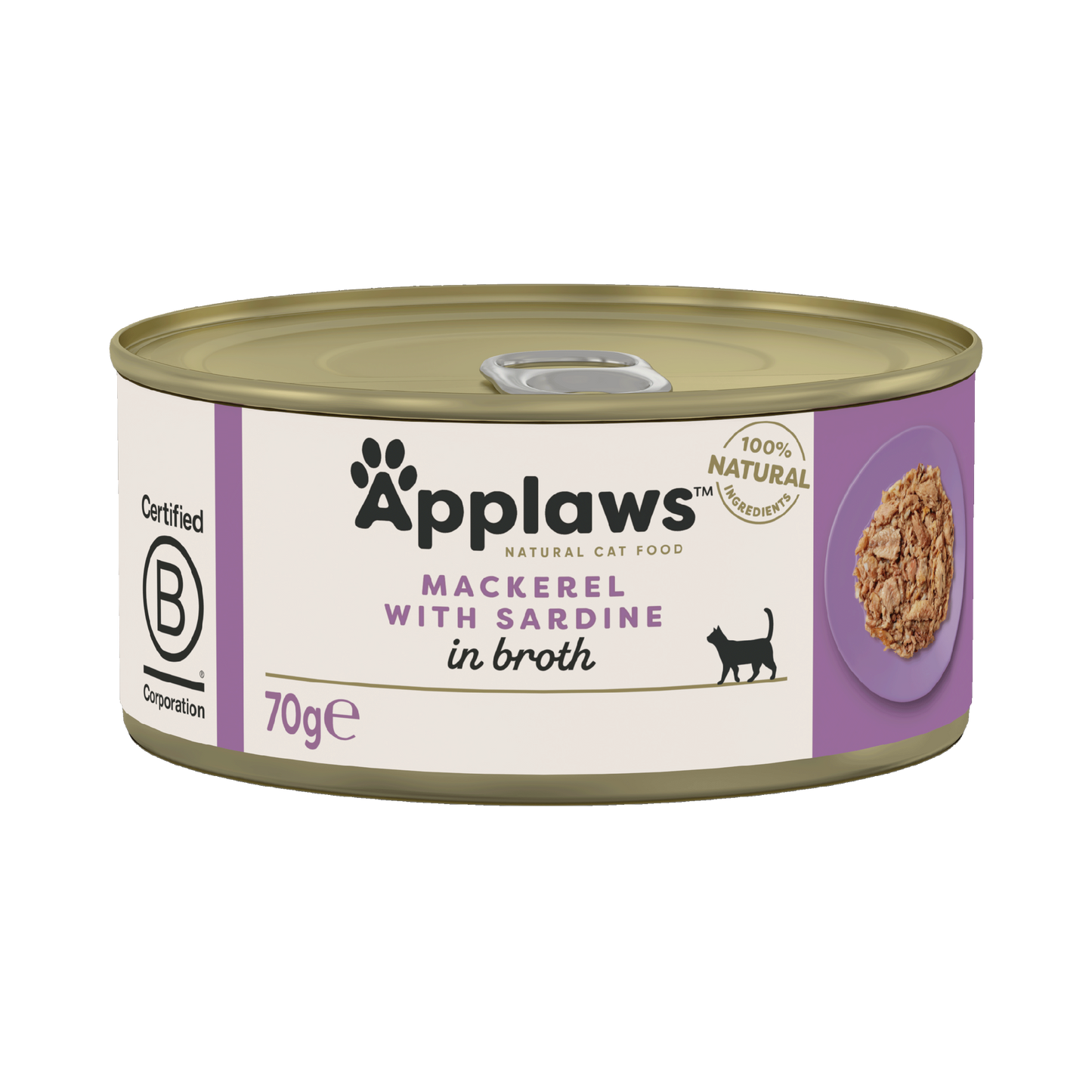 Applaws Cat Can - Mackerel & Sardine in Broth 70g - Case of 24