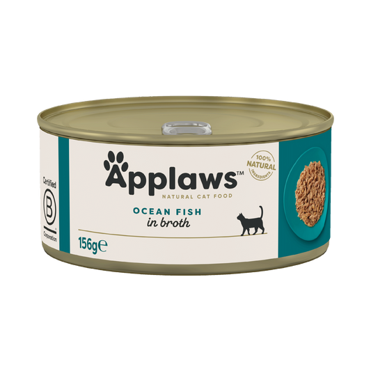 Applaws Cat Can - Ocean Fish in Broth 156g - Case of 24