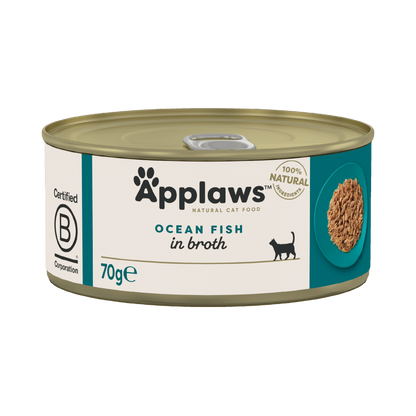 Applaws Cat Can - Ocean Fish in Broth 70g - Case of 24