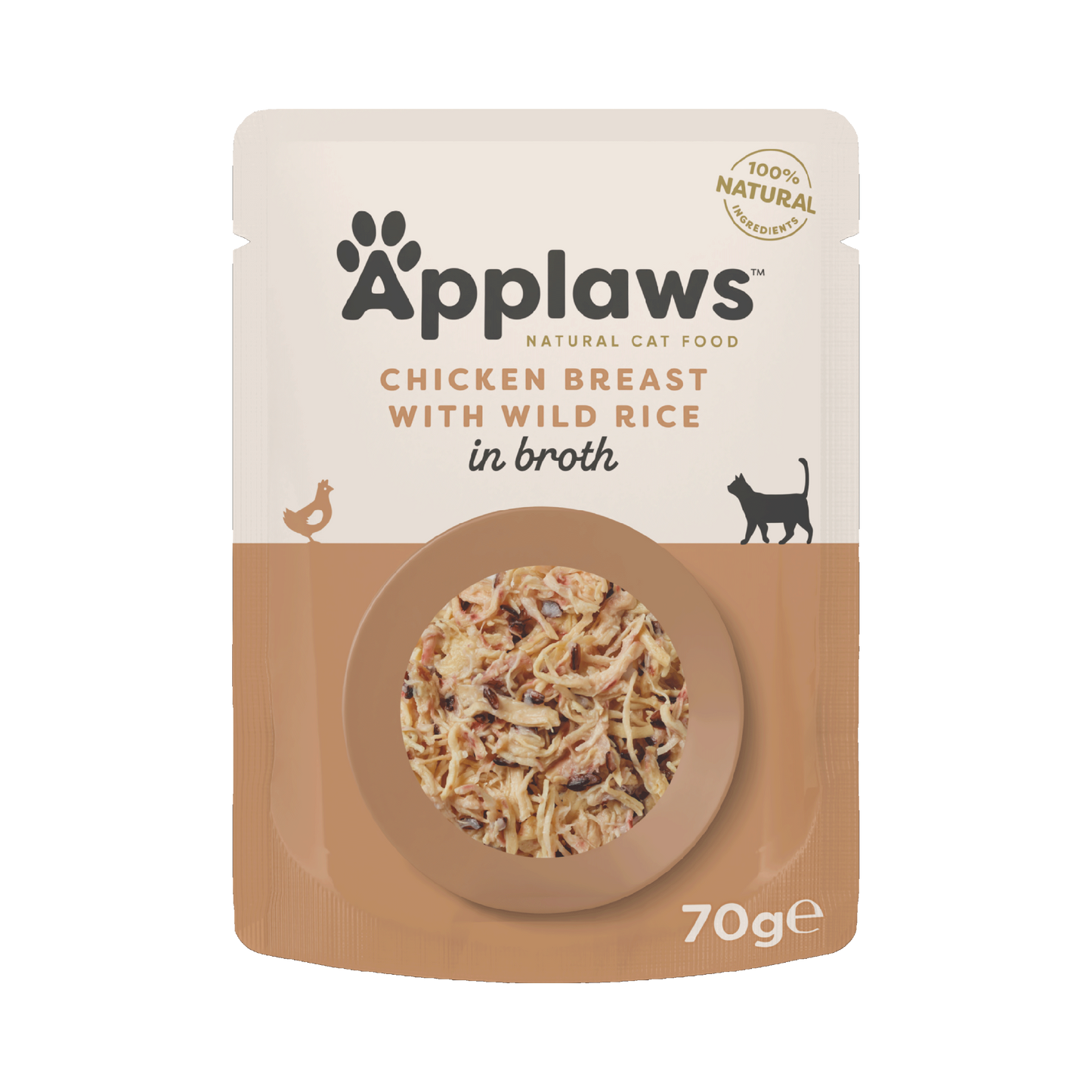 Applaws Cat Pouch Chicken Breast & Wild Rice in Broth 70g  - Case of 12