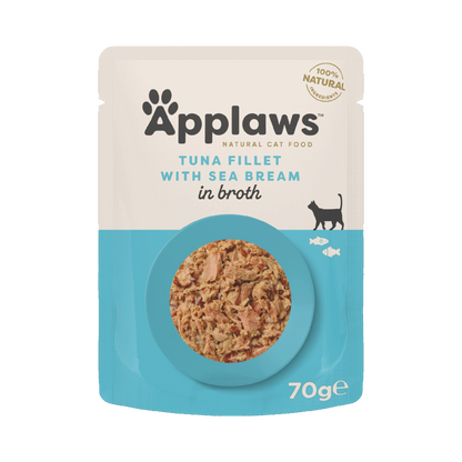 Applaws Cat Pouch Tuna Fillet & Sea Bream 70g - Case of 12