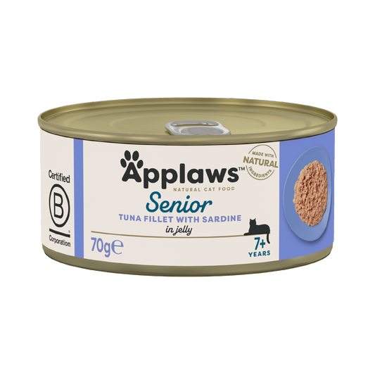 Applaws Senior Cat Can - Tuna & Sardine in Jelly 70g - Case of 24