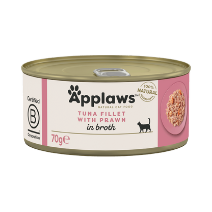 Applaws Cat Can - Tuna & Prawn in Broth 70g - Case of 24