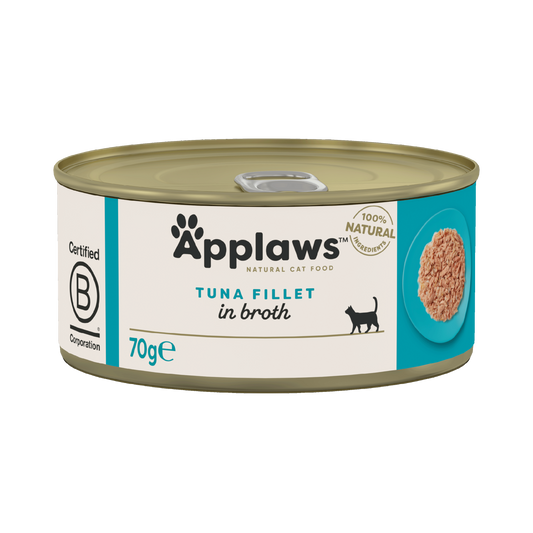 Applaws Cat Can - Tuna Fillet in Broth 70g - Case of 24