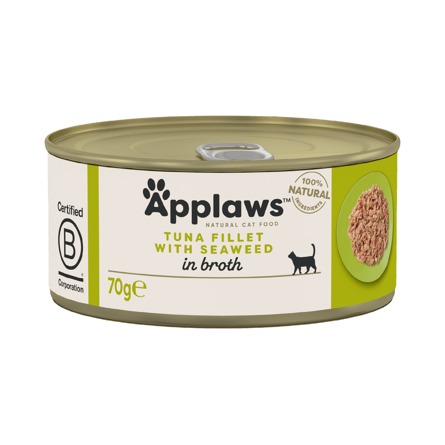 Applaws Cat Can - Tuna Fillet & Seaweed in Broth 70g - Case of 24