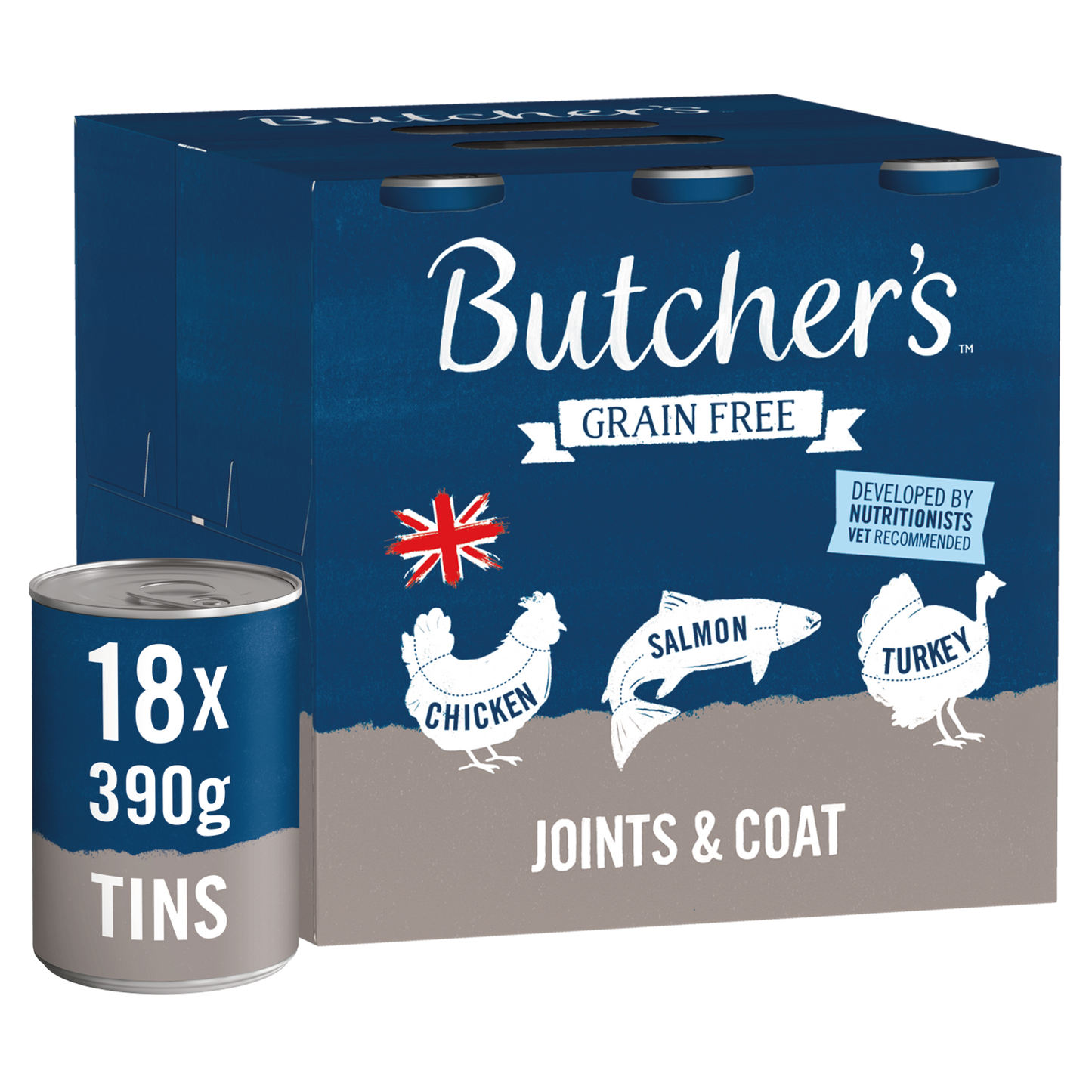 Butcher's Joints & Coat Dog Food Cans 18 x 390g