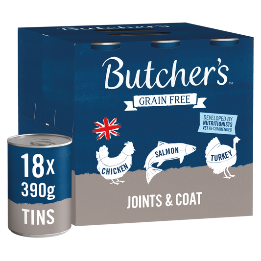 Butcher's Joints & Coat Dog Food Cans 18 x 390g