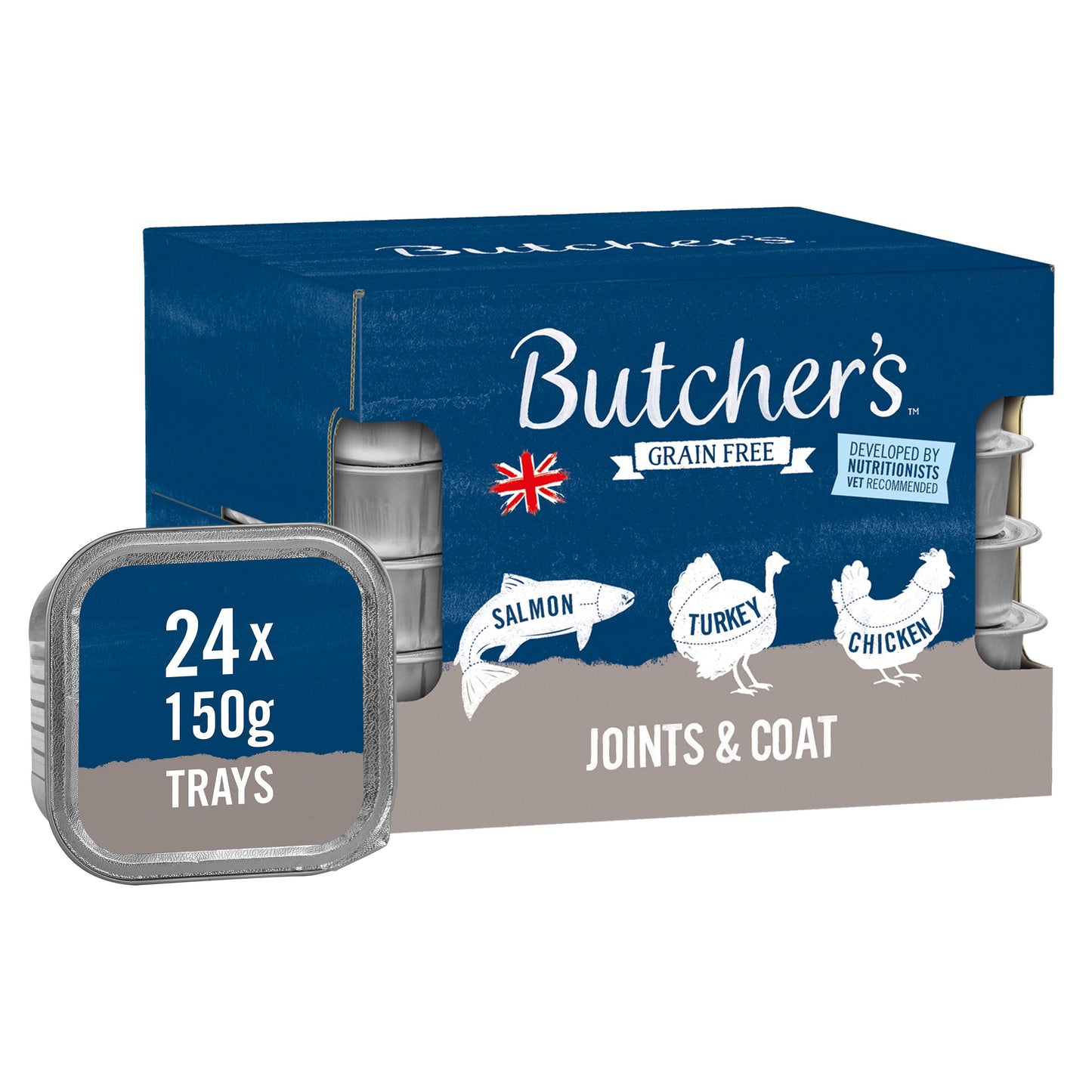 Butcher's Joints & Coat Dog Food Trays 24 x 150g