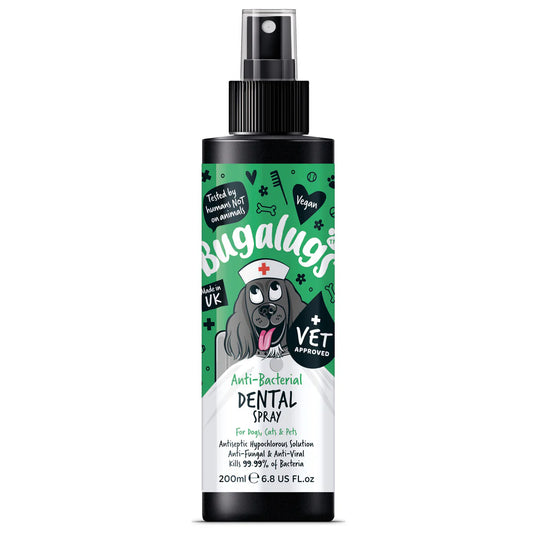 Bugalugs Anti-Bacterial Dental Spray for Dogs, Cats & Pets 200ml