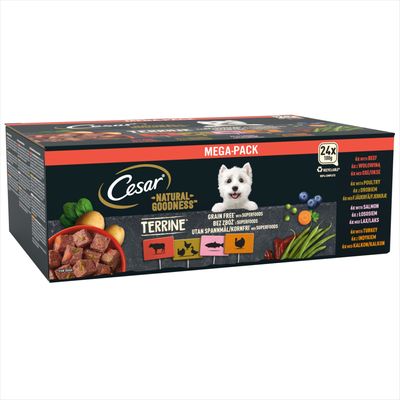 Cesar Foil Natural Goodness Mixed Selection Terrine 24 x 100g MEGA PACK