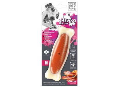 M-PETS Chewbo Bone Clean Dental Bacon Scented Dog Chew Medium