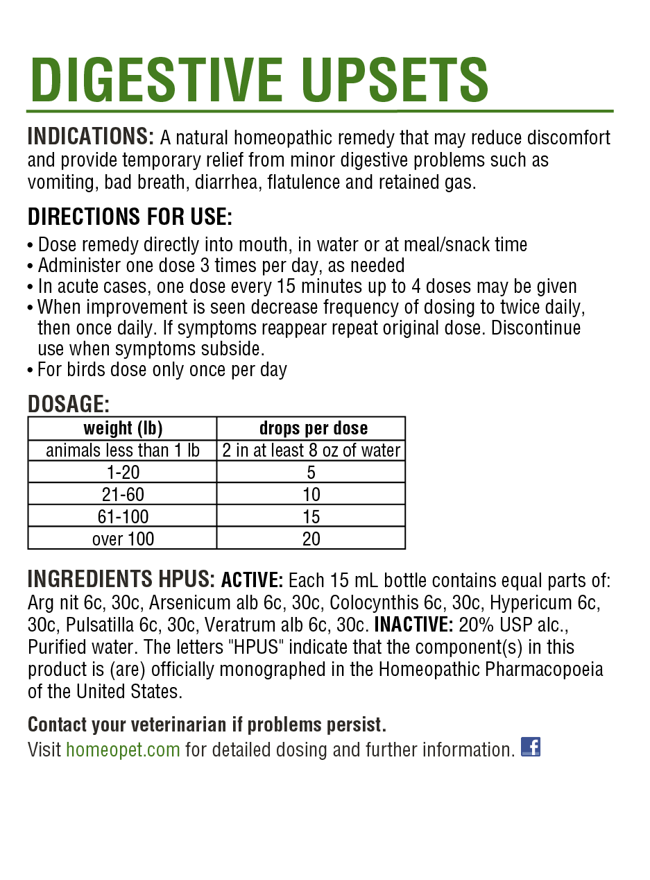 Homeopet Digestive Upsets 15ml