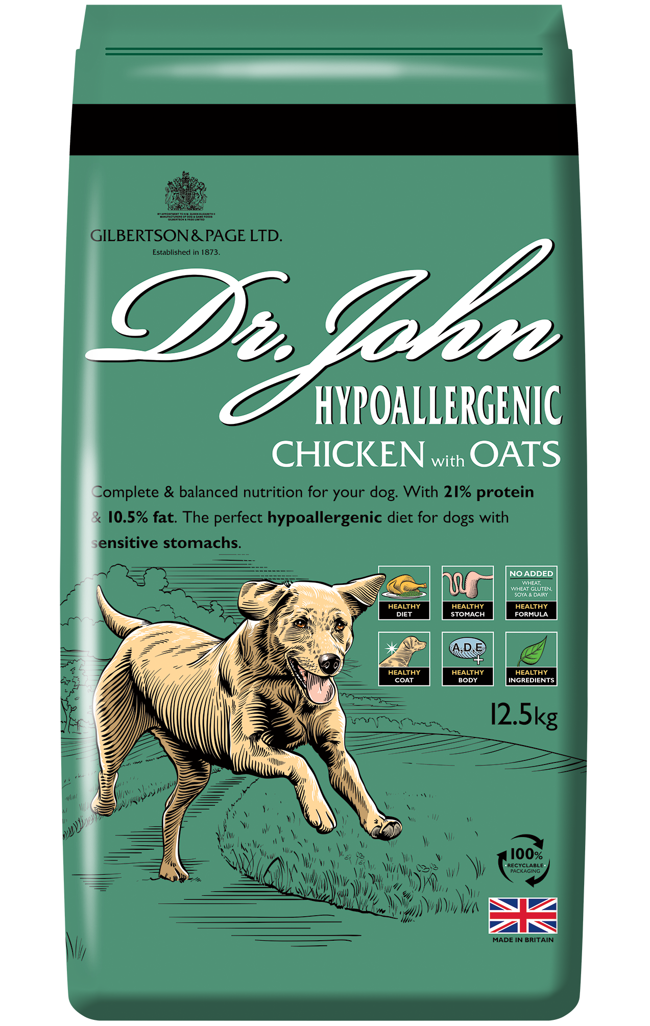 Dr John Hypoallergenic Chicken with Oats Adult Dog Food 12.5kg - Buy 2 Bags Save 5%