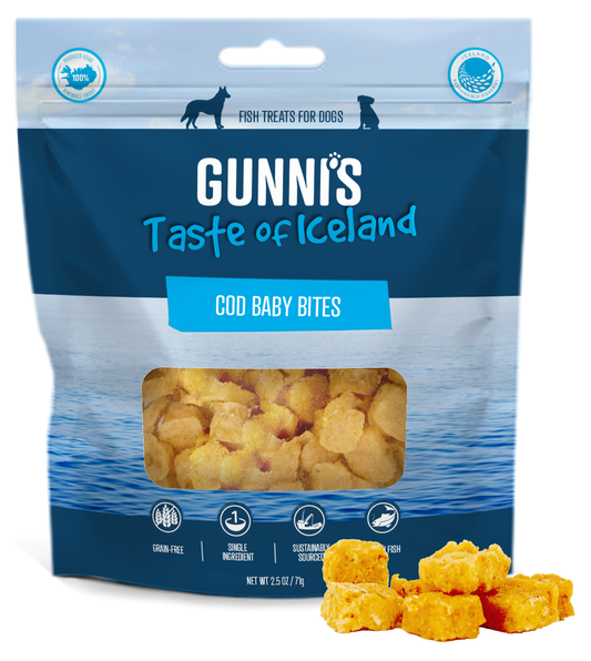 Gunni's Traceable Fish Dog Treats - Cod Baby Bites 80g