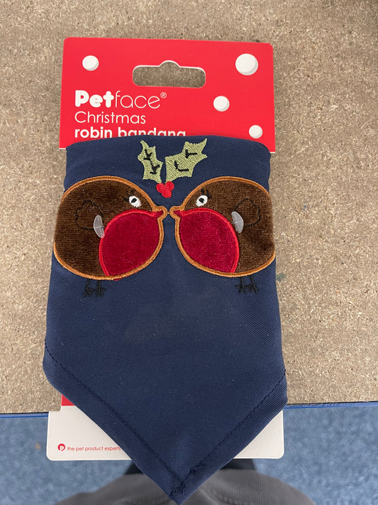 Petface Christmas Robin Bandana for Dogs