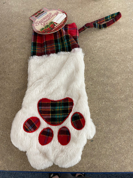 Ancol Tartan Paw Christmas Stocking for Dogs