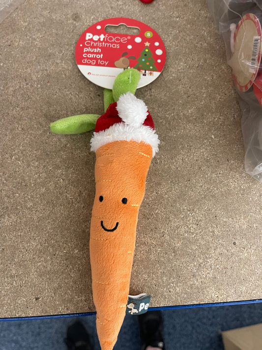 Petface Christmas Plush Carrot Dog Toy