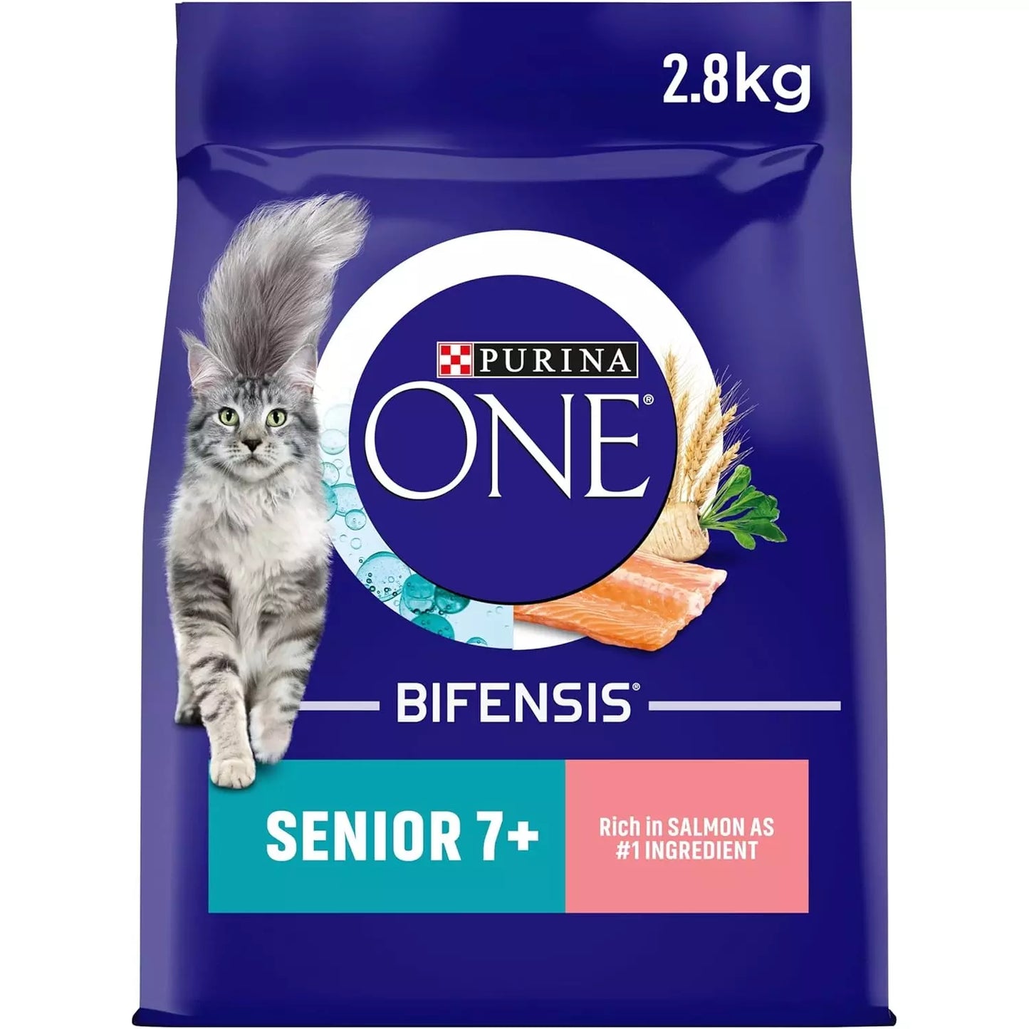 Purina One Cat Senior 7+ Salmon & Wholegrain 2.8kg