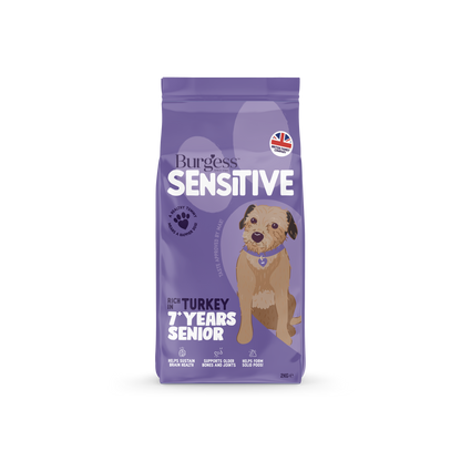 Burgess Sensitive Senior Dog Turkey 7+