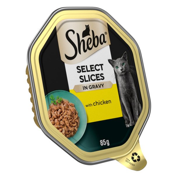 Sheba Cat Foil Tray Select Slices Chicken in Gravy 22 x 85g