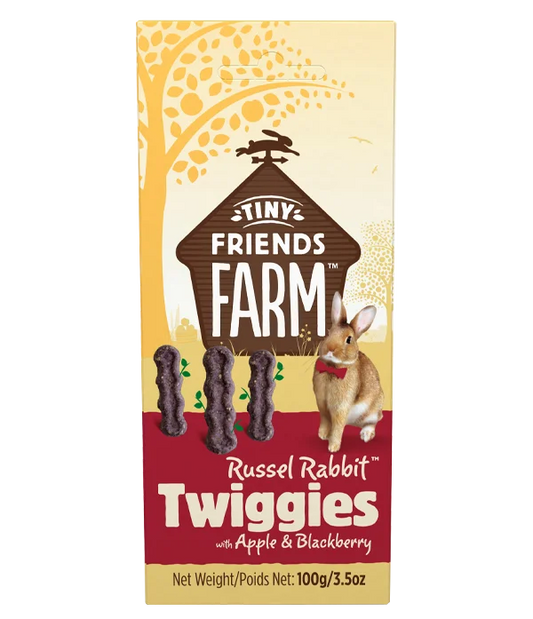 Tiny Friends Farm Supreme Russel Rabbit Twiggies Treats 8 x 100g