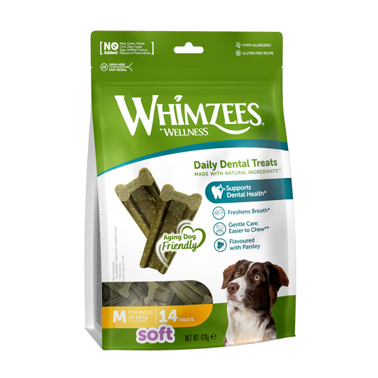 Whimzees Soft Medium 14 Pack Value Bag