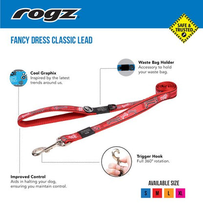 Rogz Fancy Dress Multi Bone Multi Lead