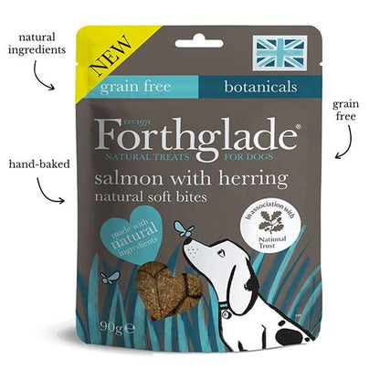 Forthglade Natural Soft Bites Salmon & Herring 90g - Case of 8