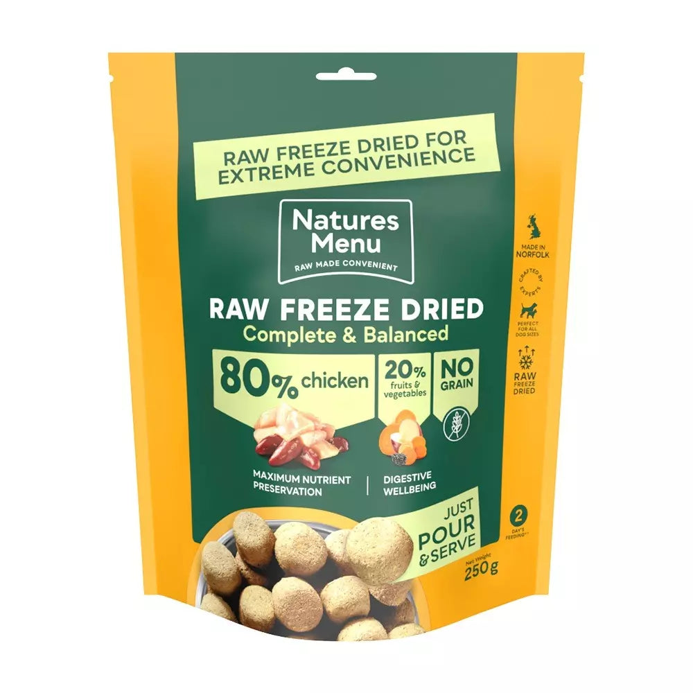 Natures Menu Raw Freeze Dried Complete and Balanced 80/20 Chicken