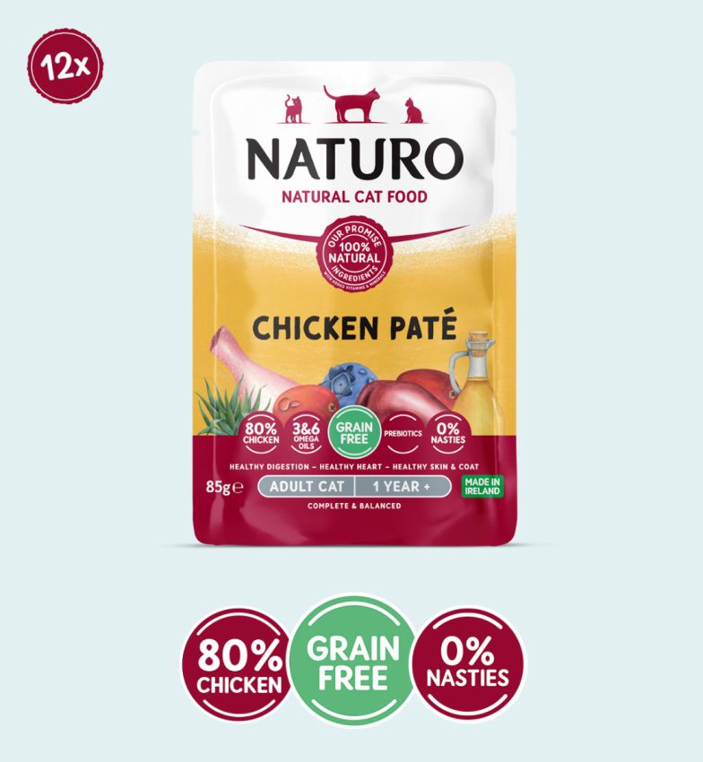 Naturo Cat Aault Chicken Paté Pouch 85g  - Case of 12