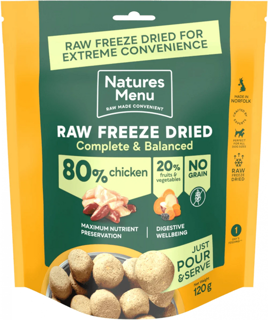 Natures Menu Raw Freeze Dried Complete and Balanced 80/20 Chicken