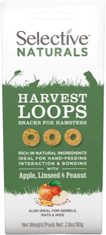 Selective Naturals Hamster Harvest Loops 80g - Case of 4