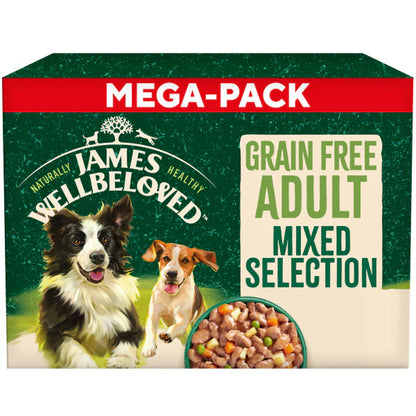 James Wellbeloved Adult Dog Pouch Grain Free Turkey & Lamb 48 x 90g - Bulk Pack