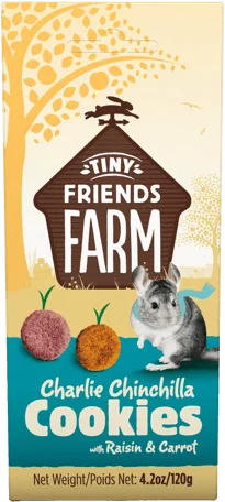 Tiny Friends Farm Charlie Chinchilla Cookies 120g - Case of 8